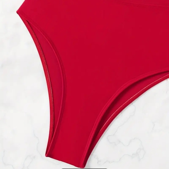 Size S NWOT red one piece cutout swimsuit - Picture 2 of 15